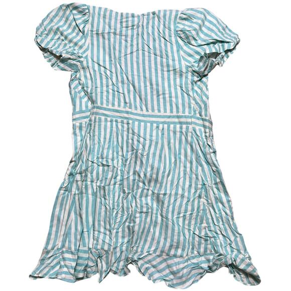 Draper James RSVP Dress Womens Size M Puff Sleeve Turquoise Blue - Picture 2 of 6